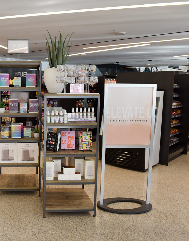 Elevate U section in a campus store